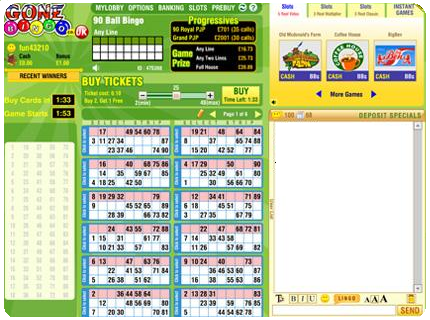 90-ball bingo cards